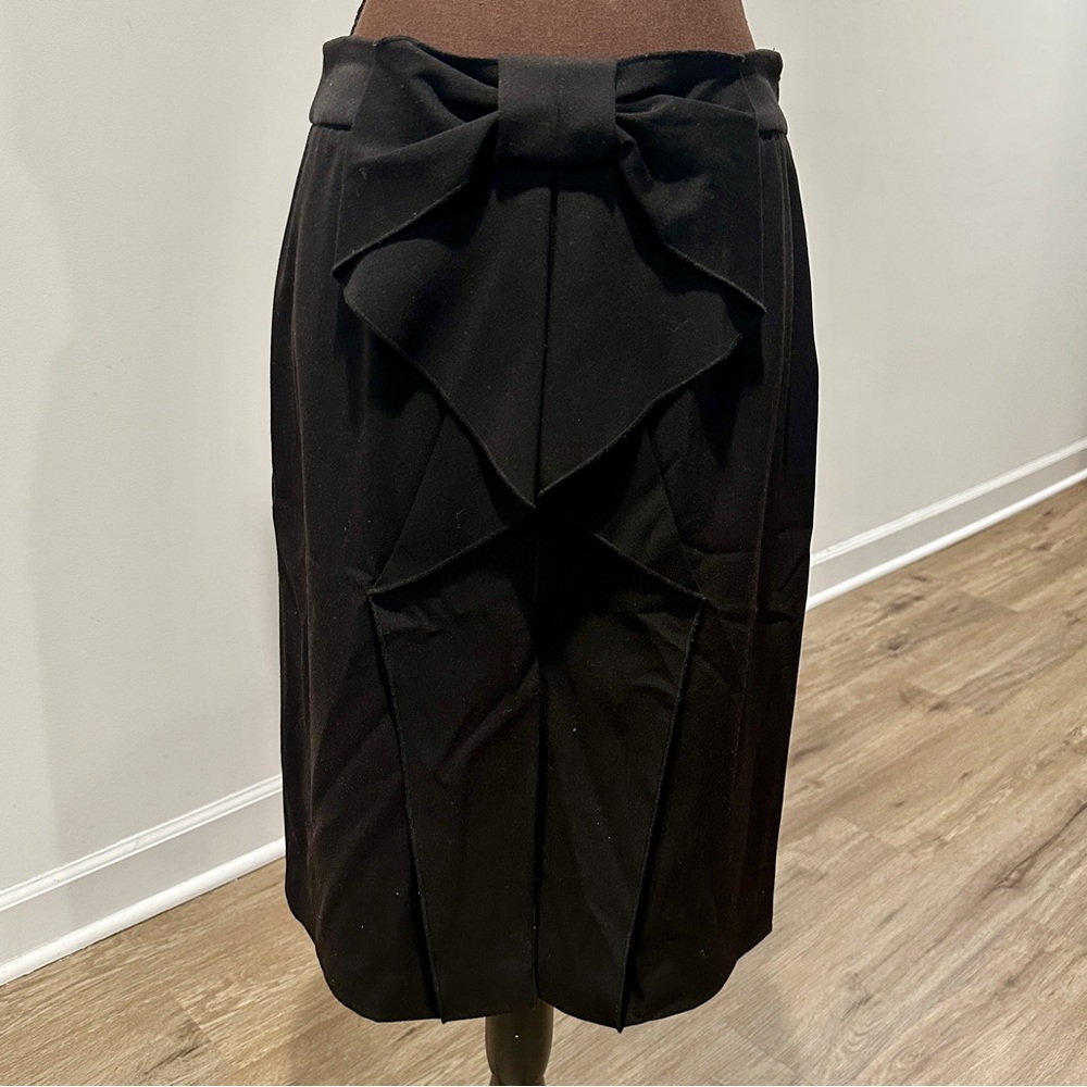 Chic Black Bow Pencil Skirt